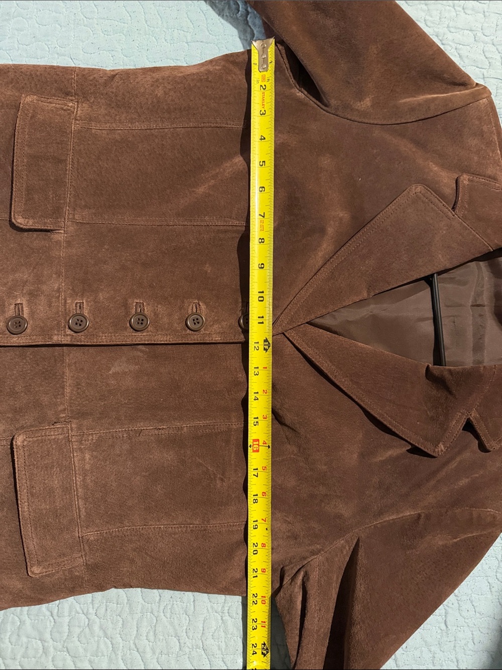 St. John's Bay Brown Suede Blazer Jacket - Picture 5 of 5
